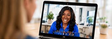 Lori Gross coaching a practice over video call